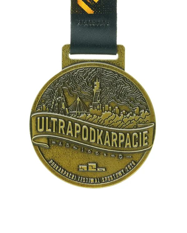 3D lité medaile ze slitiny ZNAL na zakázku — trojrozměrná sportovní ocenění s gravírováním a galvanizací