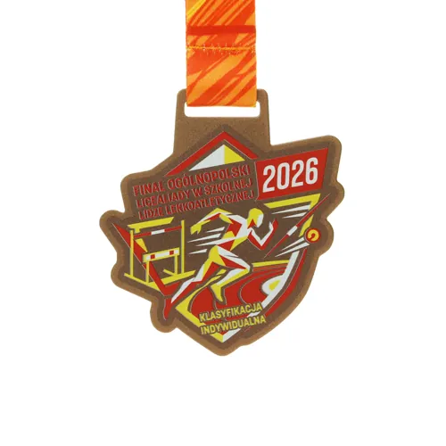 Ocelová sportovní medaile — přesný laserový řez a personalizovaná gravura